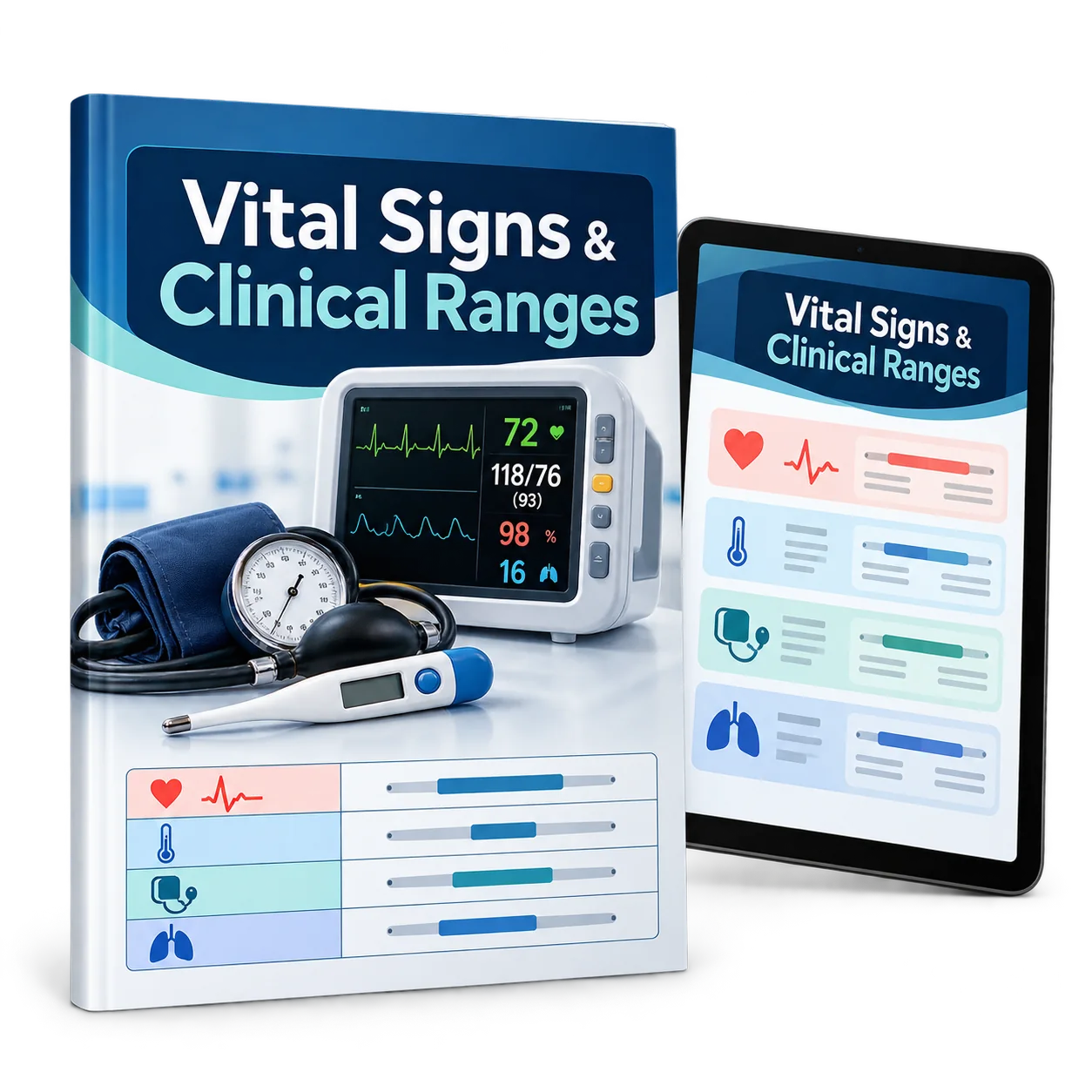 Vital Signs and Clinical Ranges digital guide mockup