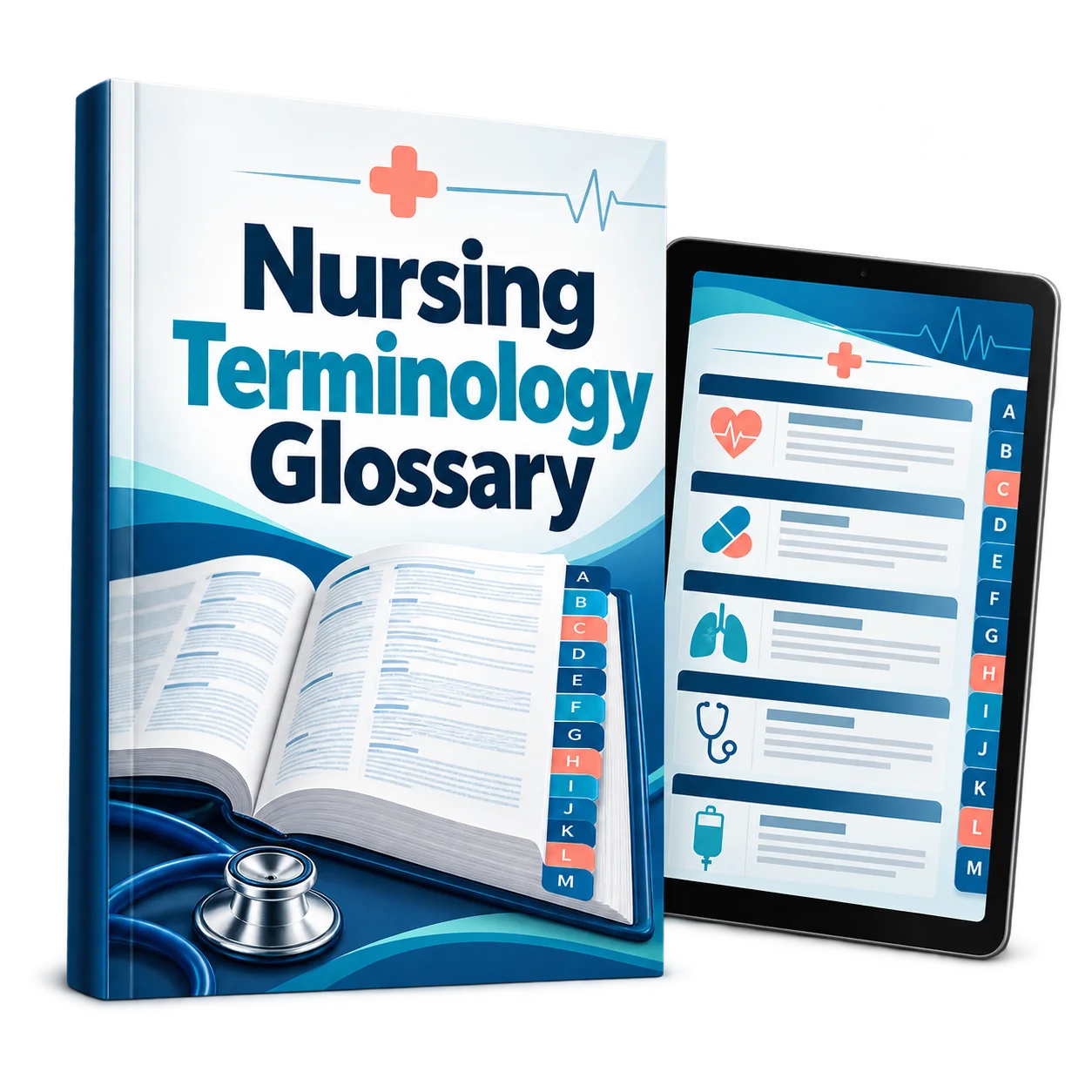 Visual Nursing Terminology Glossary digital guide mockup