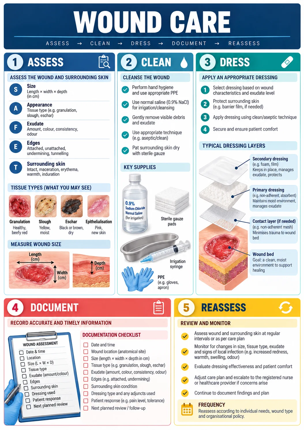 Nursing Visual Maps sample page about wound care